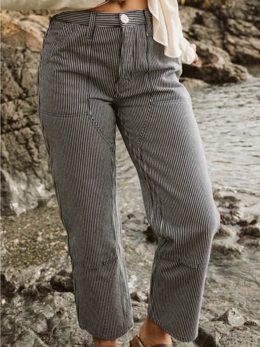 Ship Supply High Tide Pant in Hickory Stripe - 31 NWT